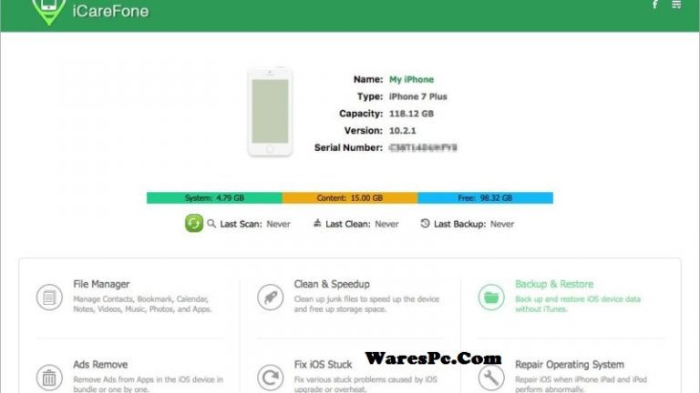 Tenorshare iCareFone 8.8.0.27 for mac download